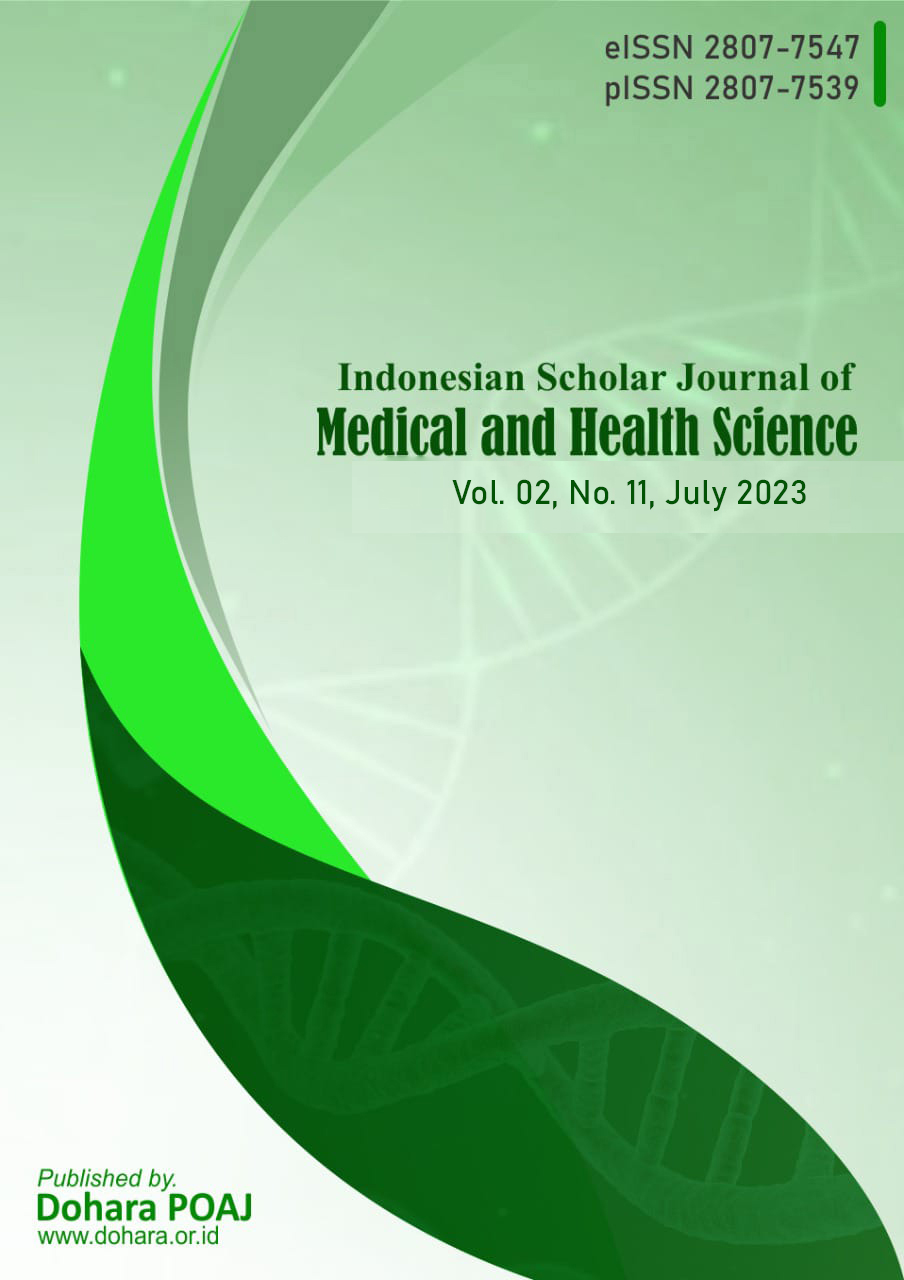 					View Vol. 2 No. 11 (2023): Vol. 02 No. 11 (2023): Vol. 02 No. 11 (2023): Indonesian Scholar Journal of Medical and Health Science Vol. 02 No. 11 July 2023
				